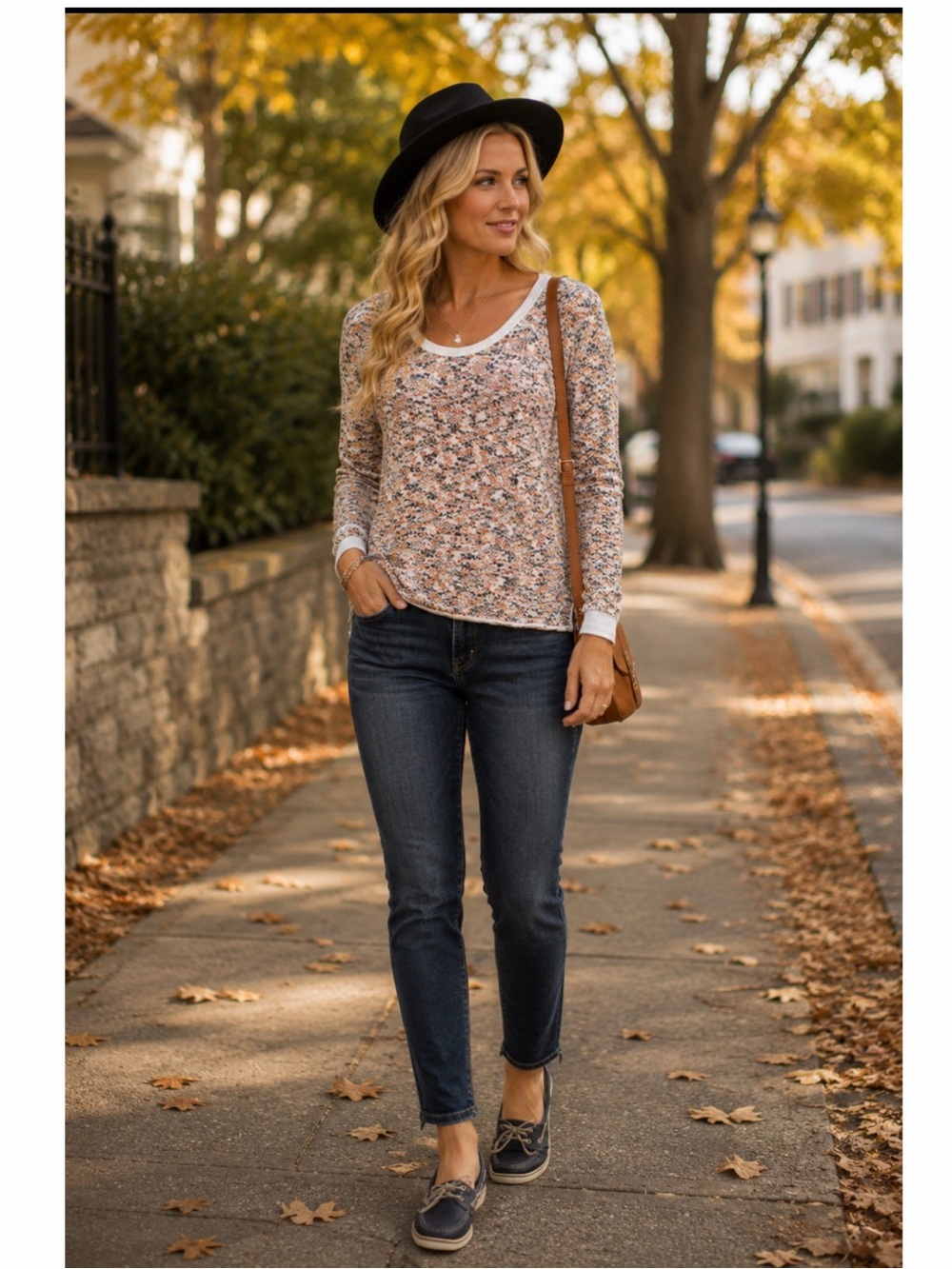 Free People We the free multicolored Marled scoop neck Long Sleeve Top Small
